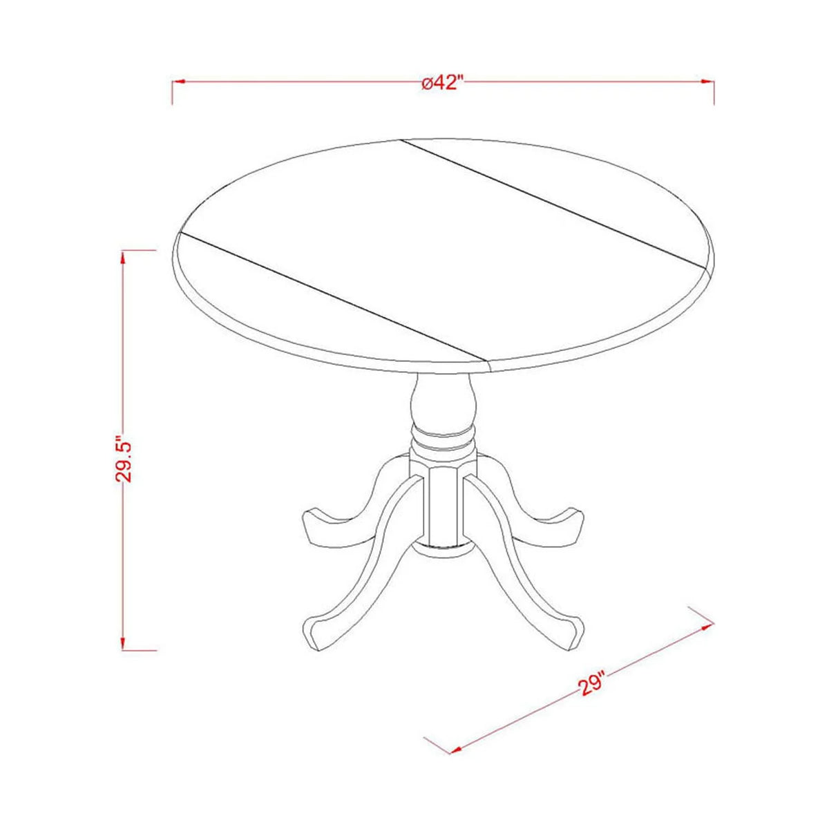 3-piece Wood Dining Set B1710