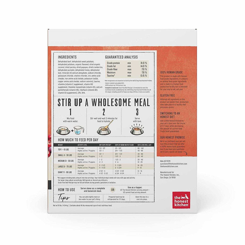 Dehydrated Grain-Free Beef Dog Food 10lb E959