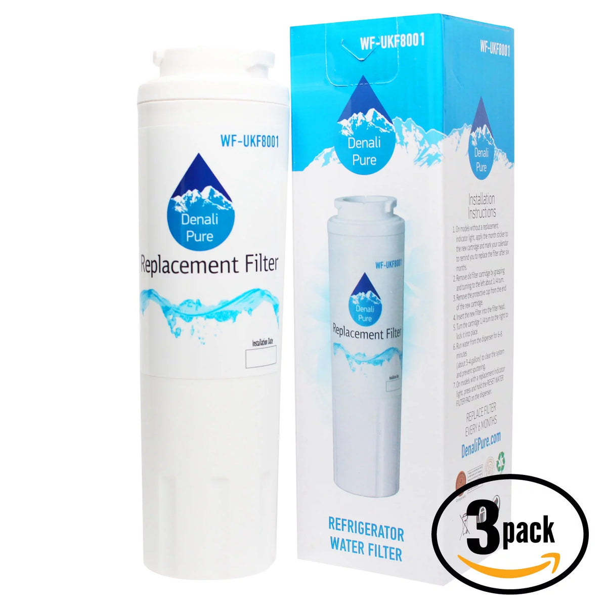 3-Pack Refrigerator Water Filter E10702