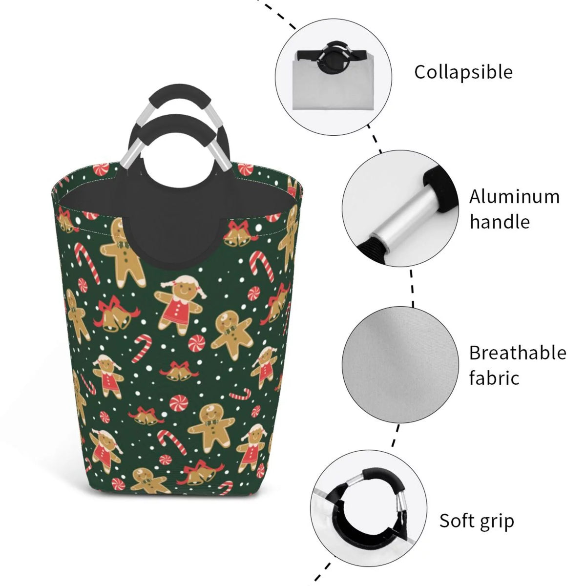 Collapsible Laundry Basket Hamper J8019