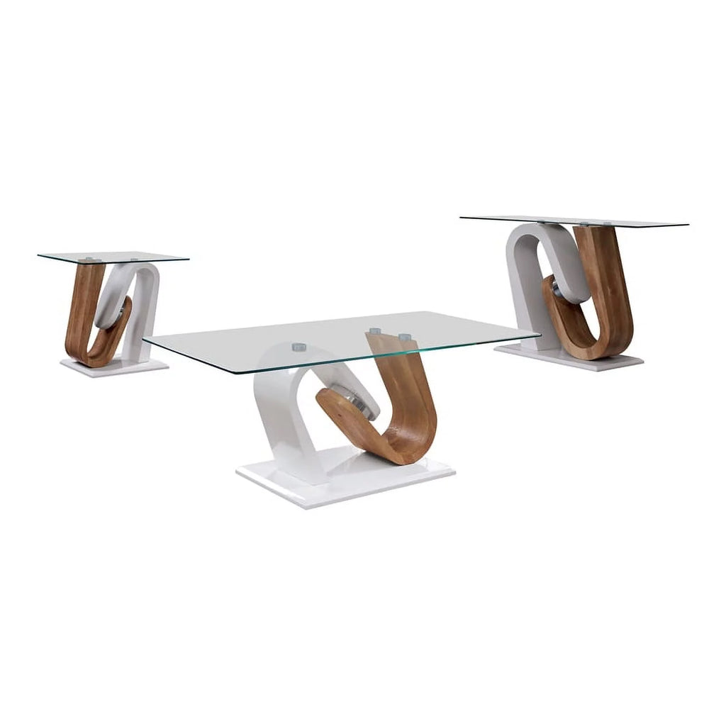 White 3-Piece Wood Coffee Table Set M439512