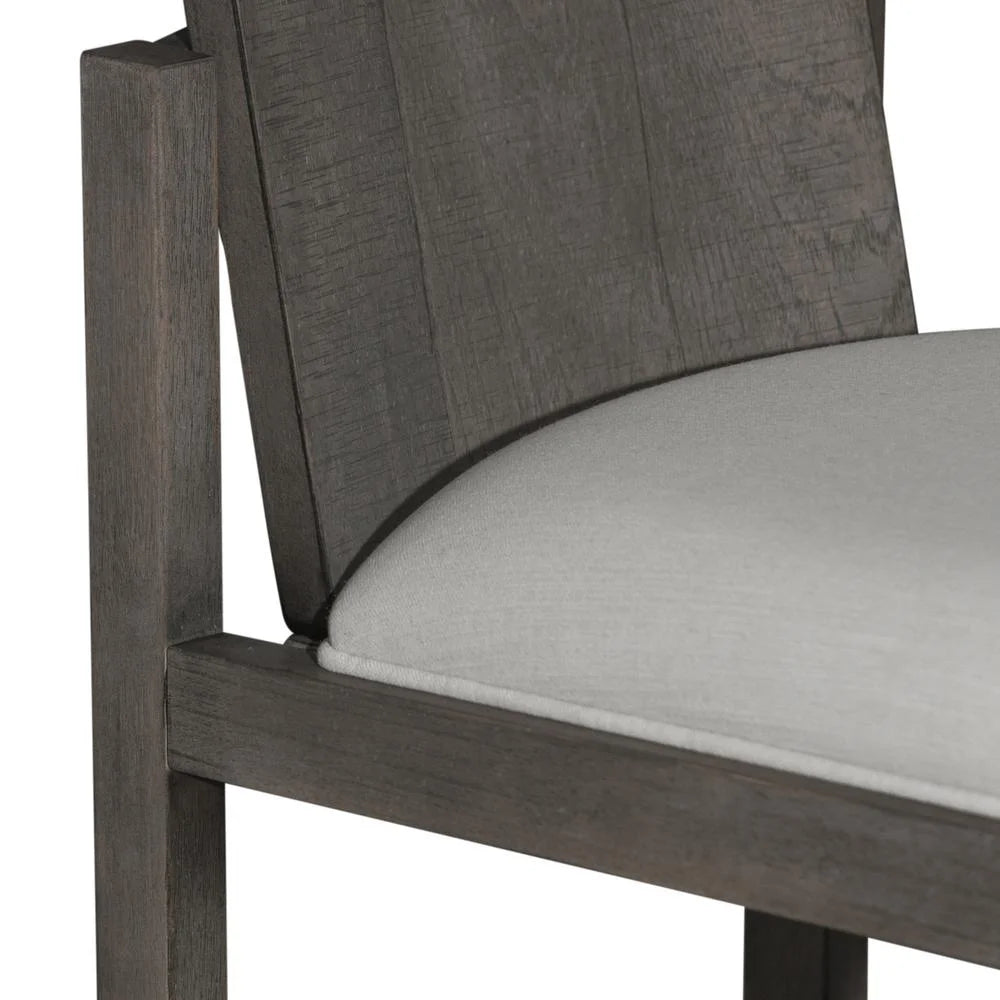 Panel Back Side Chair Set of 2 Grey R64715