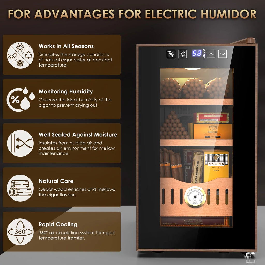 26L Electric Cigar Humidor with Cooling Humidity Control J415083