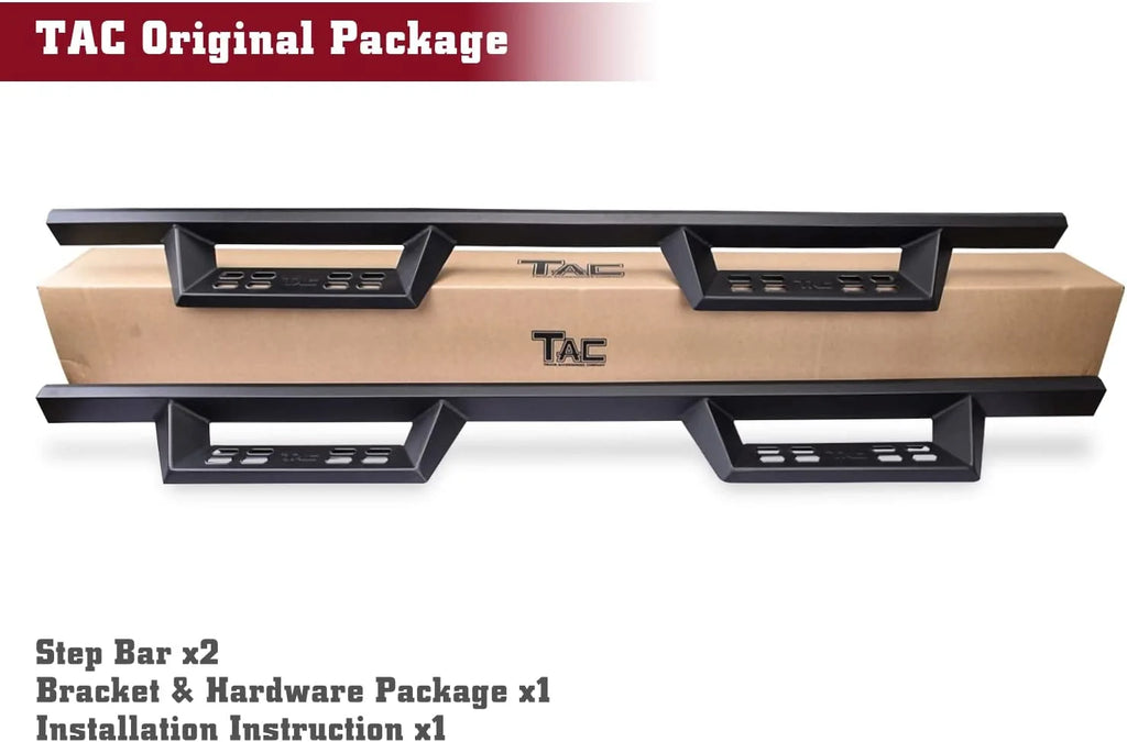 Black Running Boards Side Steps Nerf Bars 2pcs G619