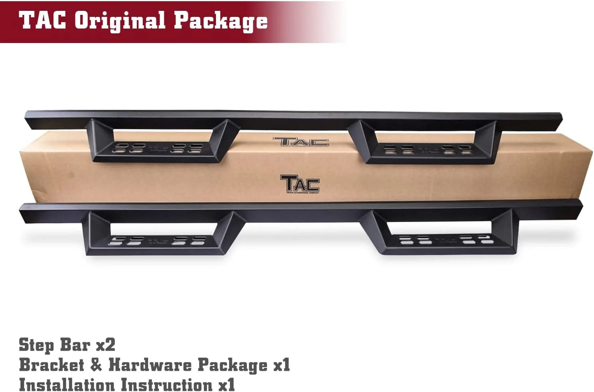 Black Running Boards Side Steps Nerf Bars 2pcs G619