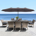 15Ft Double-Sided Patio Market Umbrella with Base N932