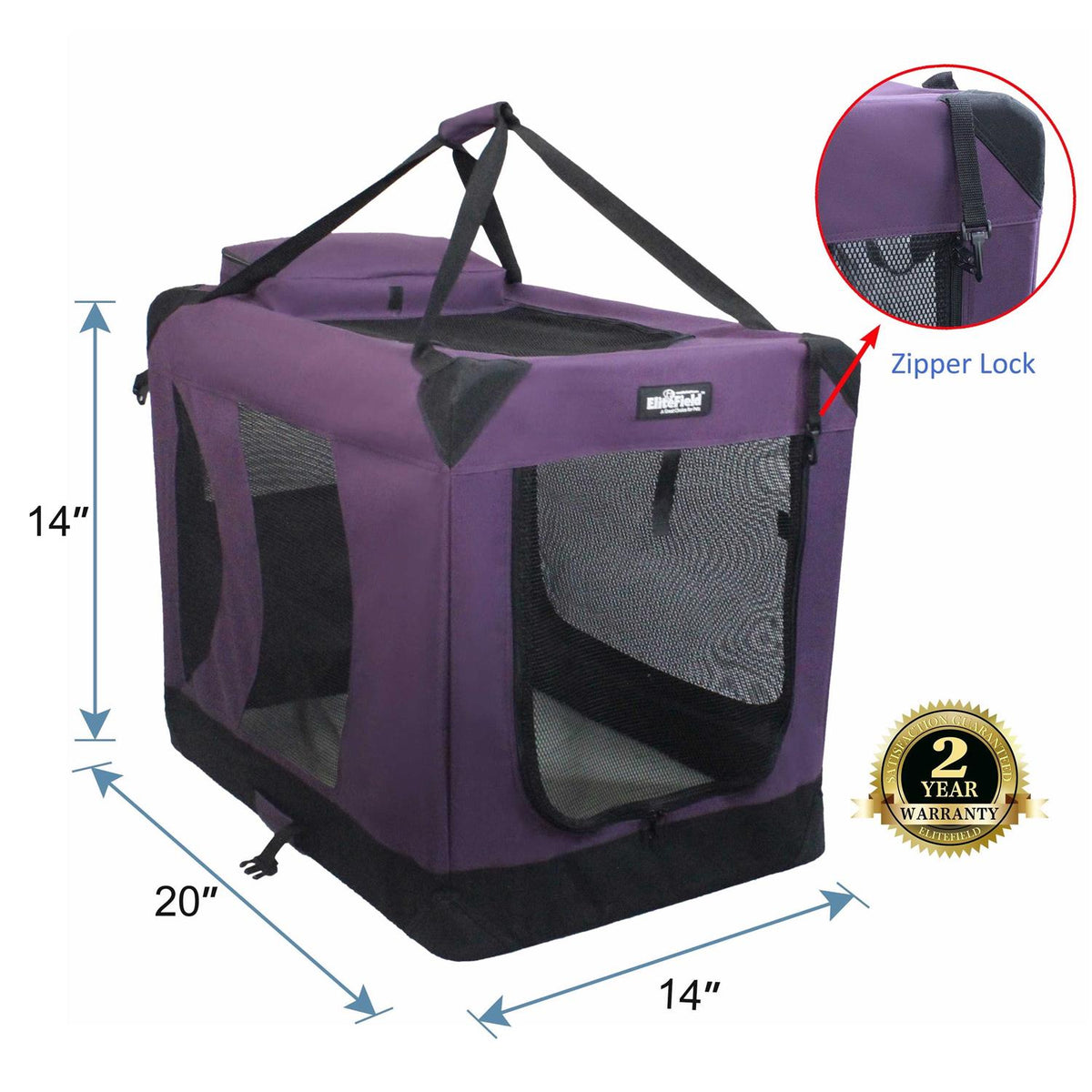 3-Door Folding Soft Dog Crate X437