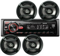6.5 Speakers + Car Audio Stereo Bluetooth FM USB Receiver Bundle K9778