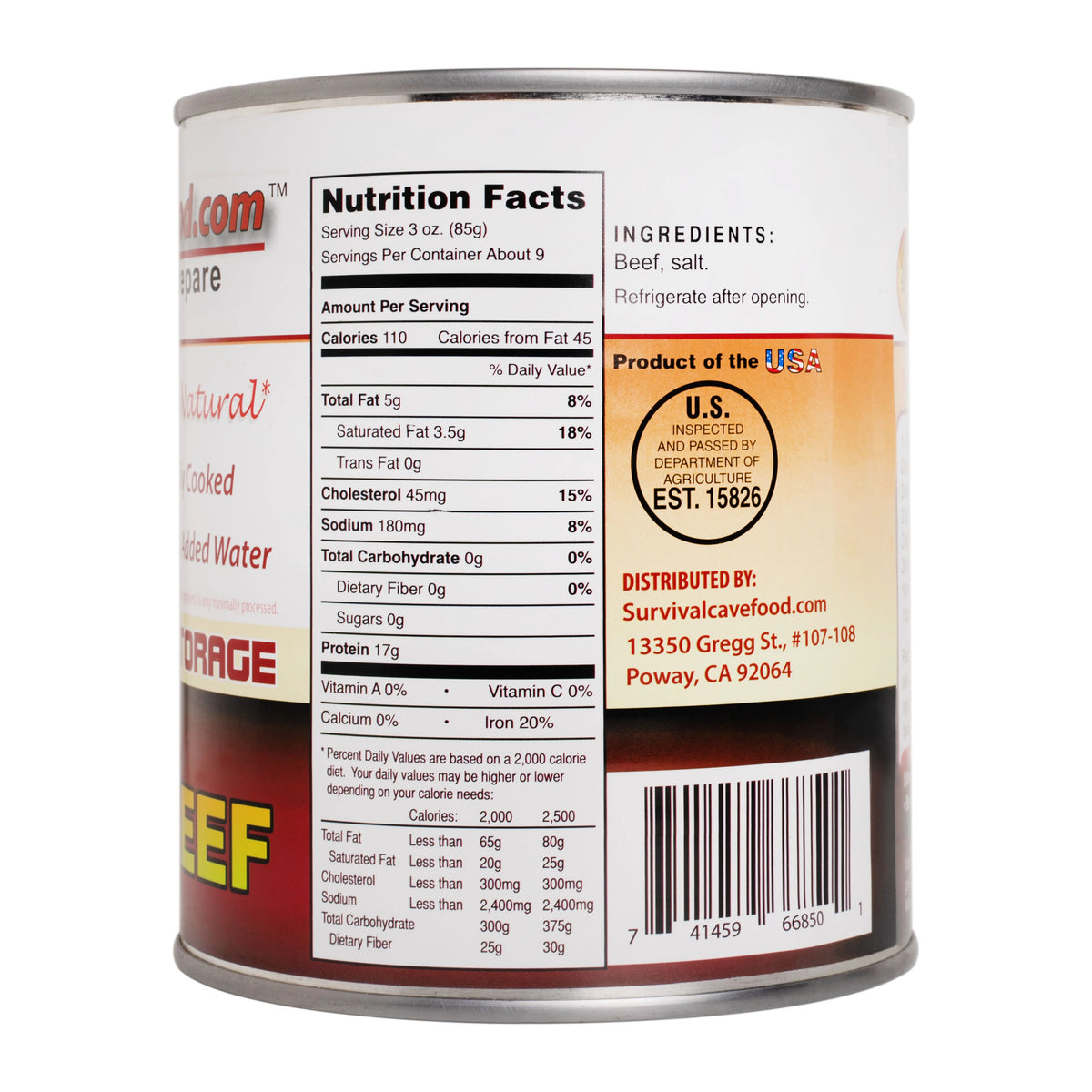 Canned Ground Beef 28 oz 12 cans E490