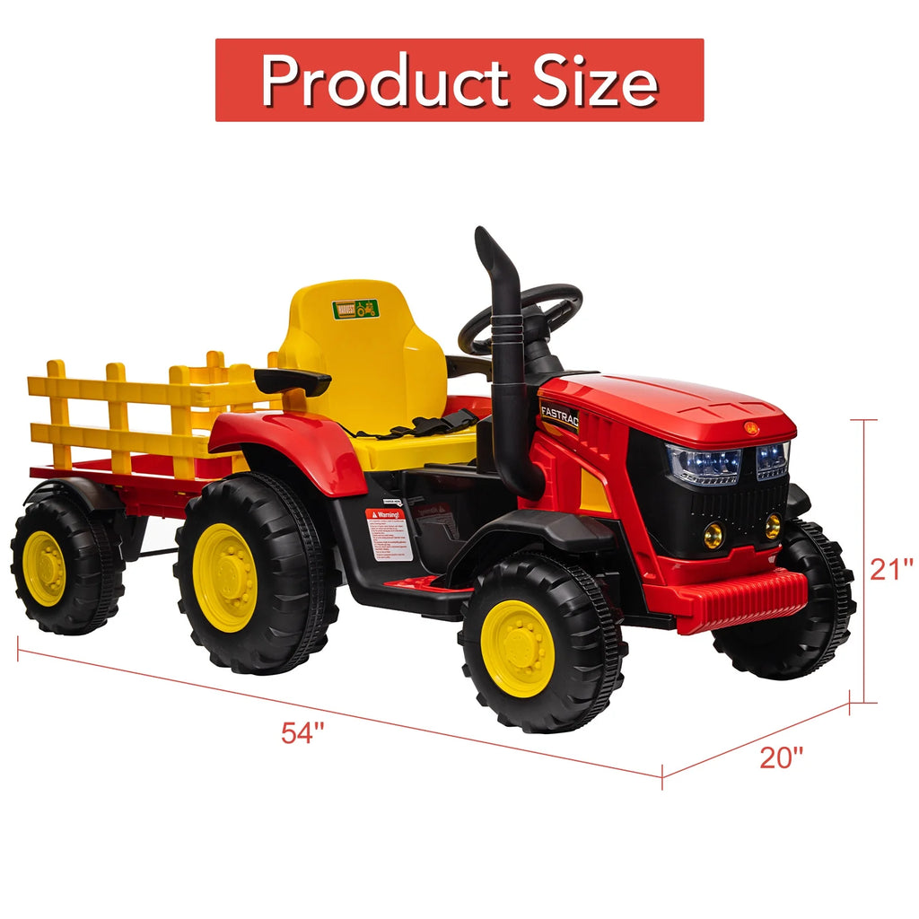 3 in 1 Ride on Tractor, 24V Electric Truck Vehicle, Six-wheeled UTV Car, Pink T51005