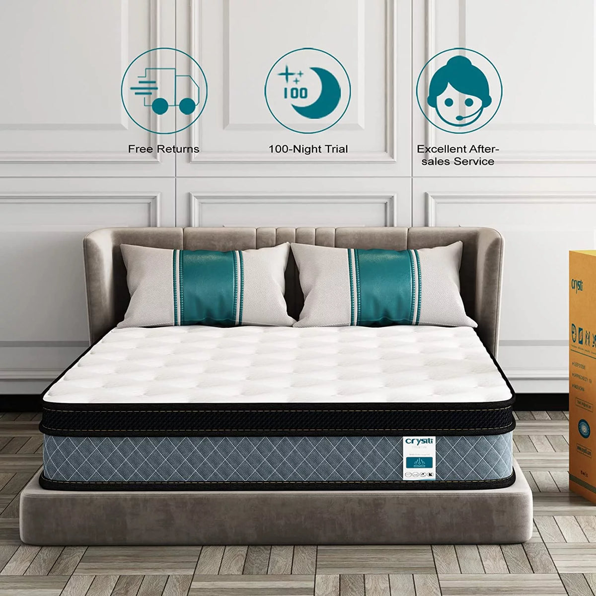 King Size Memory Foam Innerspring Hybrid Mattress U82285
