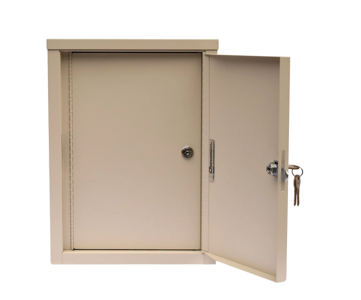 Beige Painted Steel Double Door Narcotic Cabinet F5697