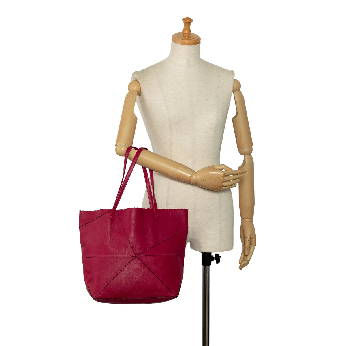 Pink Calf Leather Tote Bag E334
