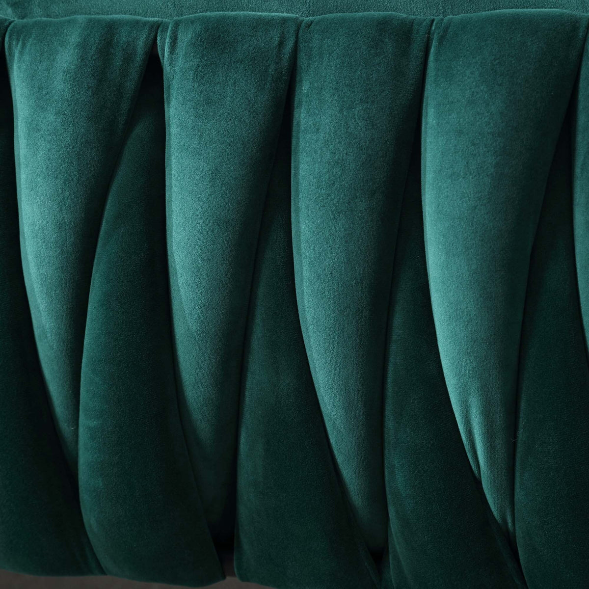Green Velvet Storage Ottoman Bench with Handles G466546