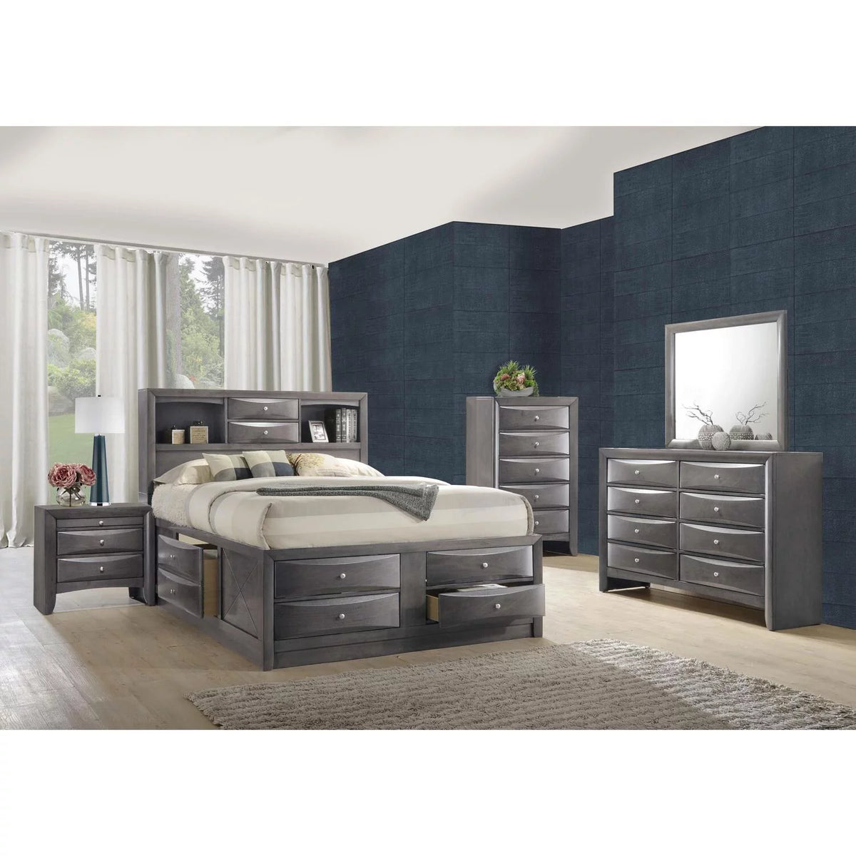 Queen Storage 6PC Bedroom Set J588157