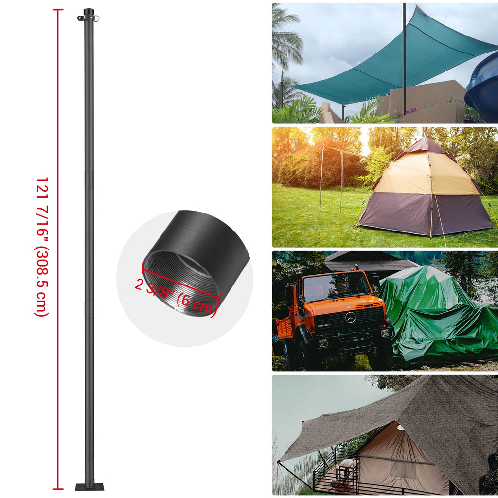 10Ft Black Shade Sail Pole Y841122
