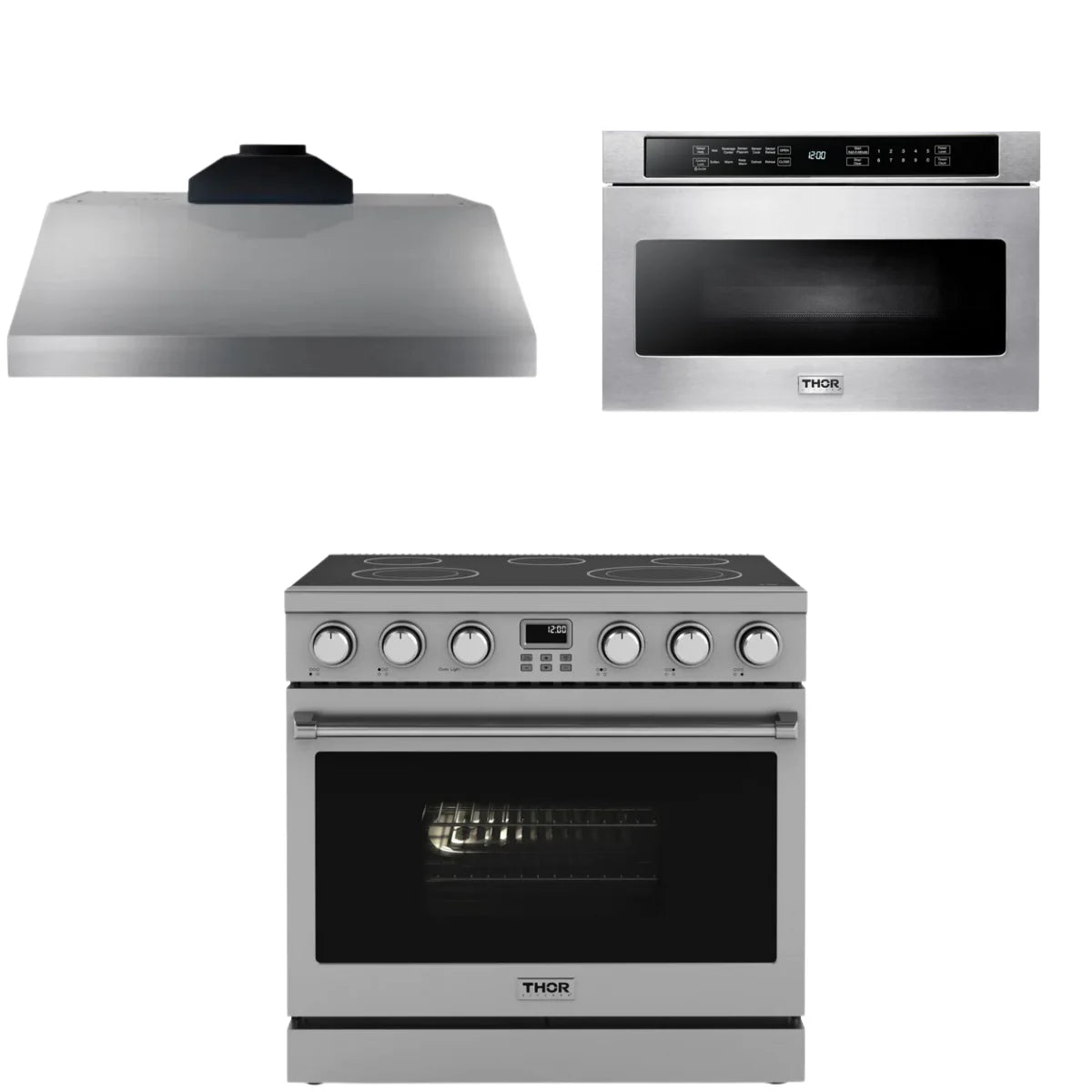 36 Electric Range, Range Hood and Microwave U249246