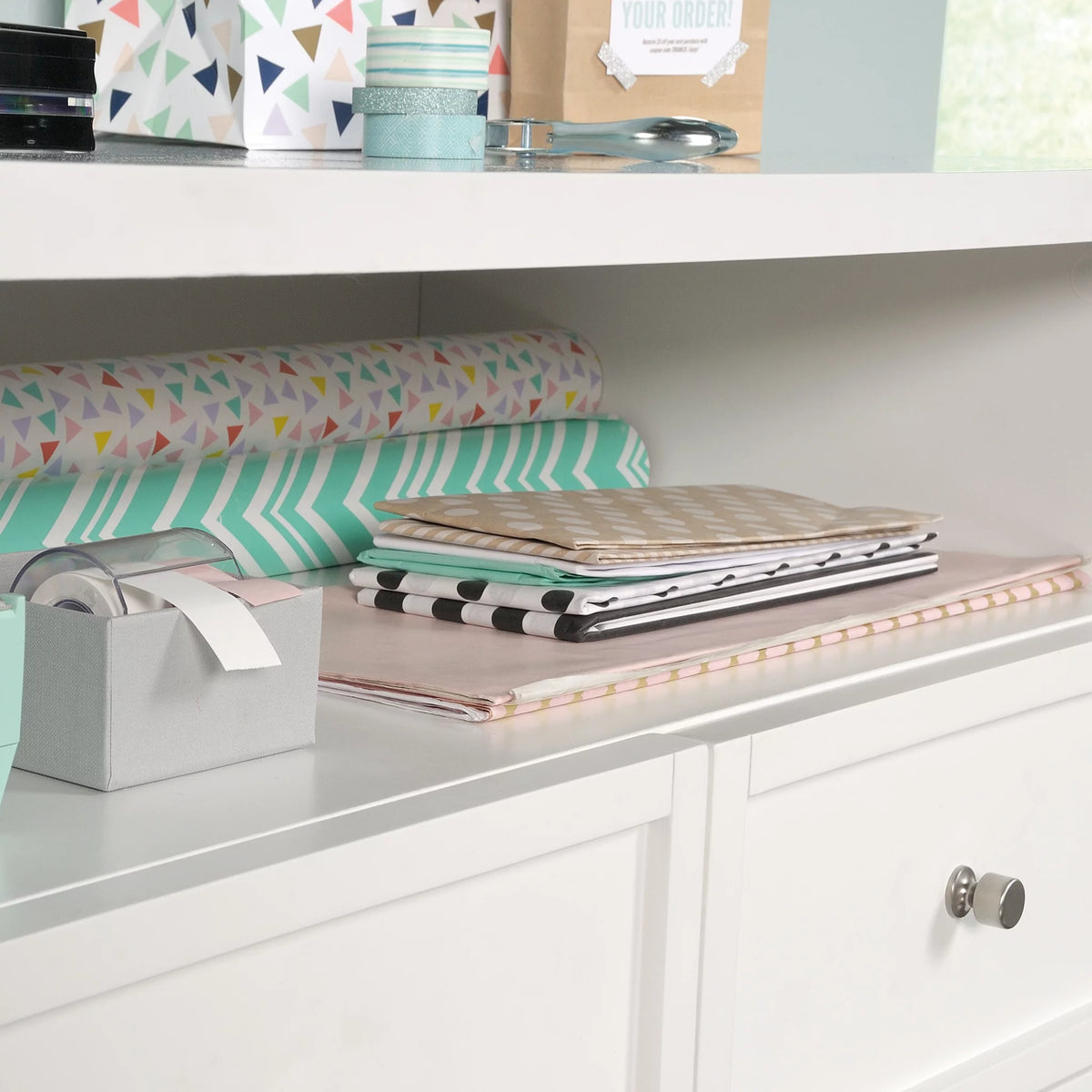 4 Drawer White Storage Cabinet I32879