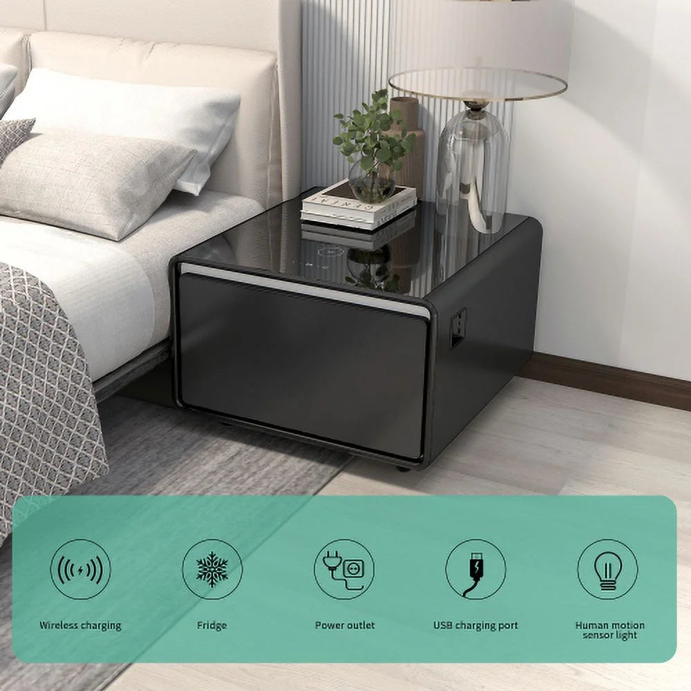 Smart Side Table with Built-in Fridge L385268