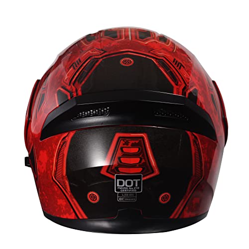 Motorcycle Dual Visor Flip up Modular Full Face Helmet L697000
