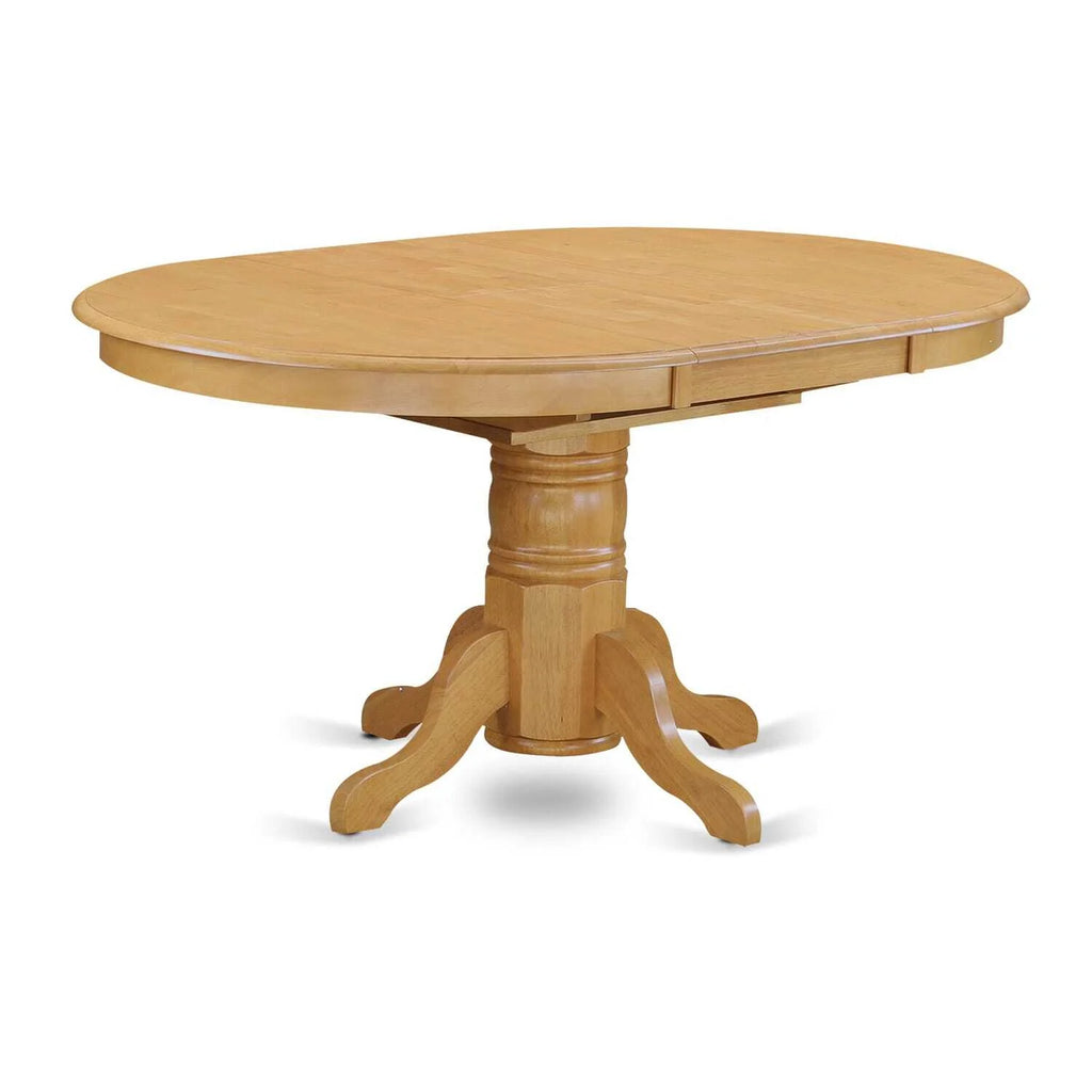 5 Piece Oak Dining Room Set with Oval Table and 4 Chairs Q2868