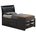 Black Twin Storage Bed U471485