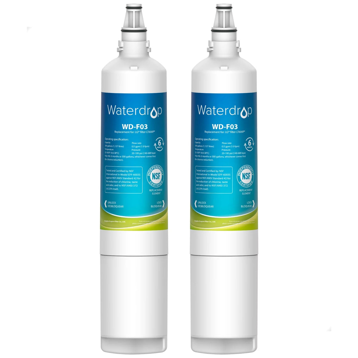 Refrigerator Water Filter, 2 Filters T3525