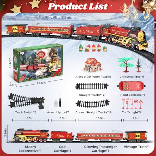 Electric Model Train Set with Smoke, Lights & Sound U266