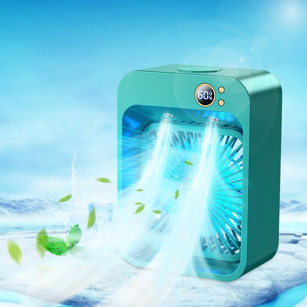 USB Mini Cooler Purification and Humidification Refrigeration Fan W163