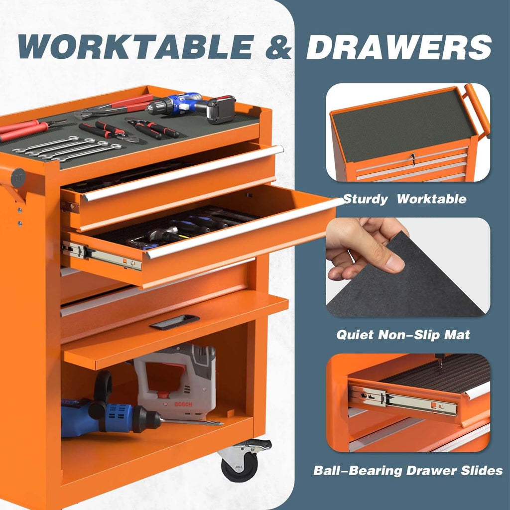 24-in Steel 4-Drawer Rolling Tool Chest F22237