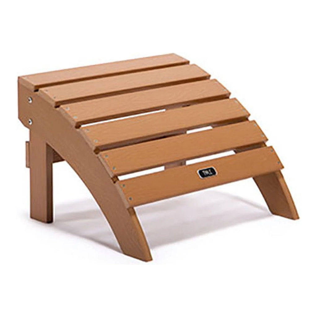 Brown All-Weather Plastic Wood Ottoman Footstool W994