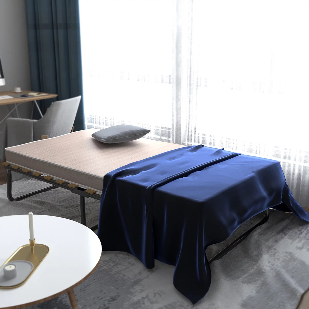Folding Bed with Memory Foam Mattress A171552