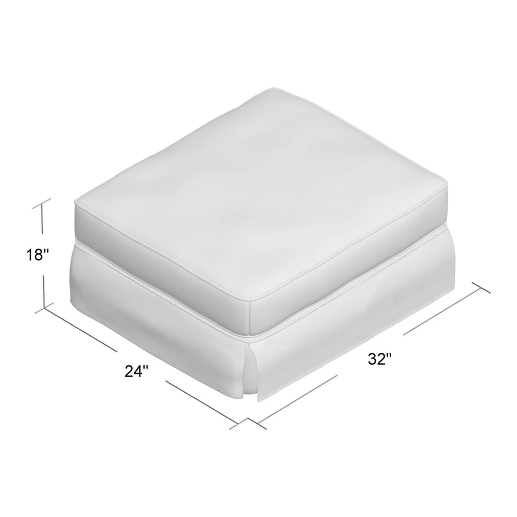 Grey Upholstered Pillow Top Ottoman A50514