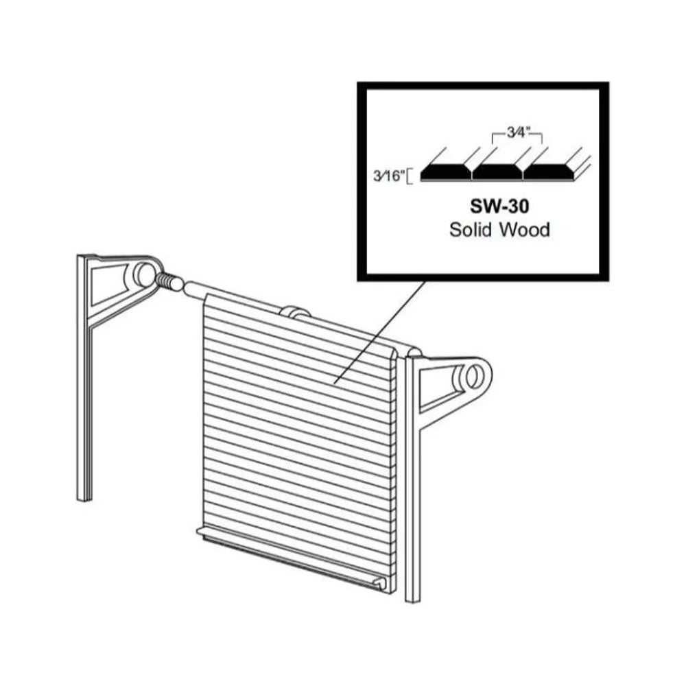 Red Oak Tambour Door Kit B46816