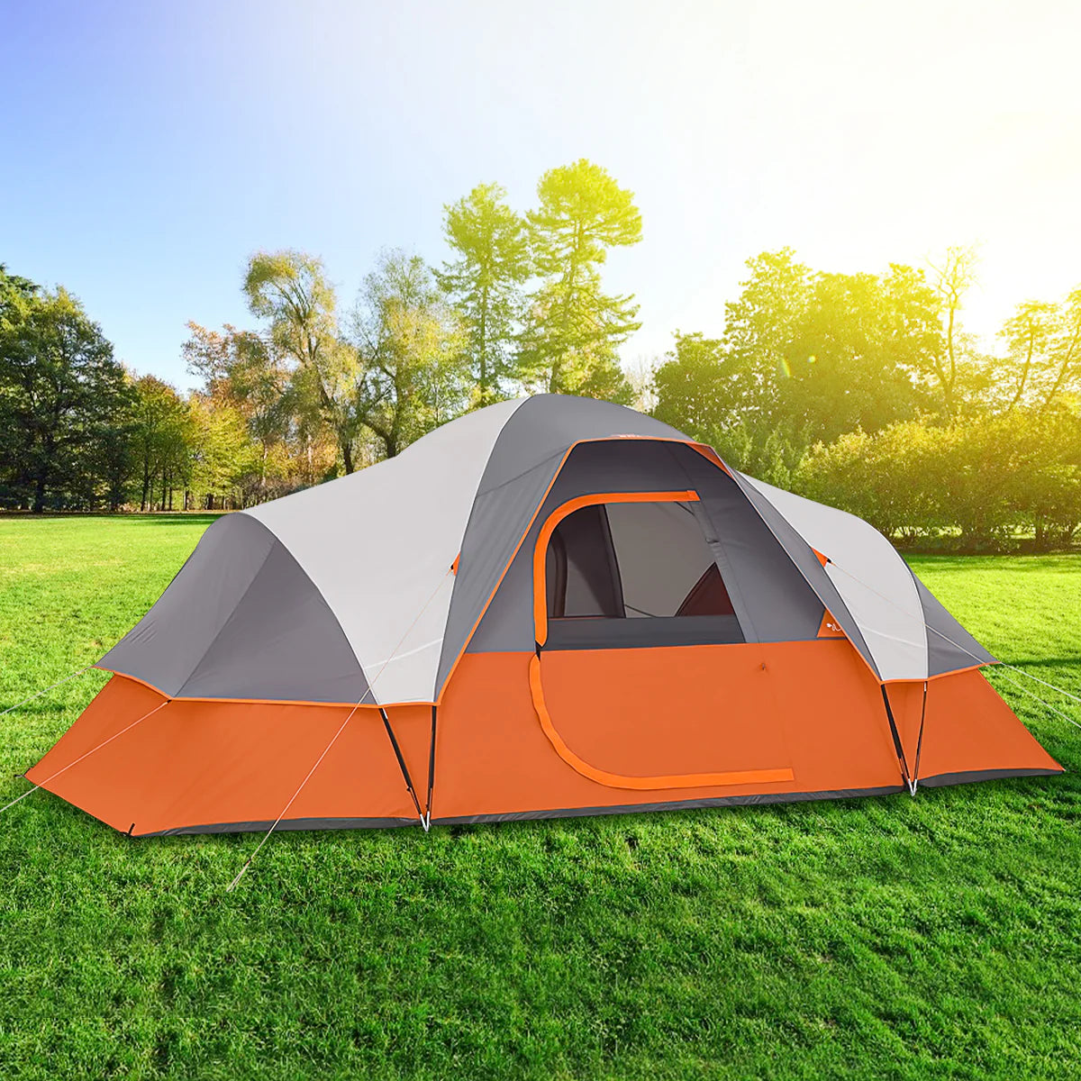 9 Person Waterproof Double Layer Dome Tent F257