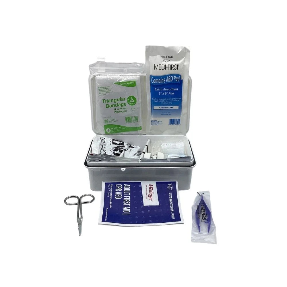 7.5" x 4.5" x 2.38" Travel First Aid Kit D8404