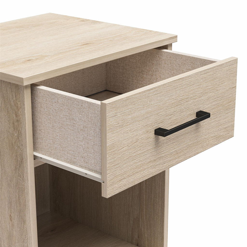 Light Oak Nightstand with Drawer L8038