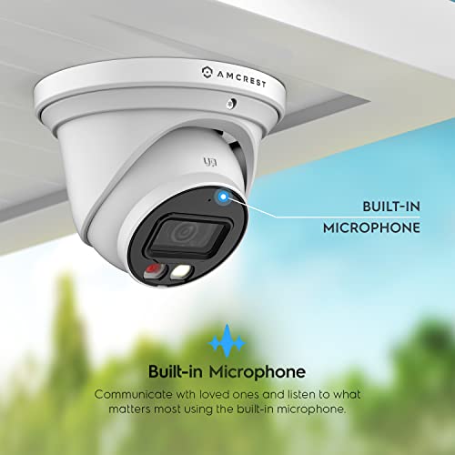 4K PoE Security Outdoor Turret Camera with Built-in Microphone F224