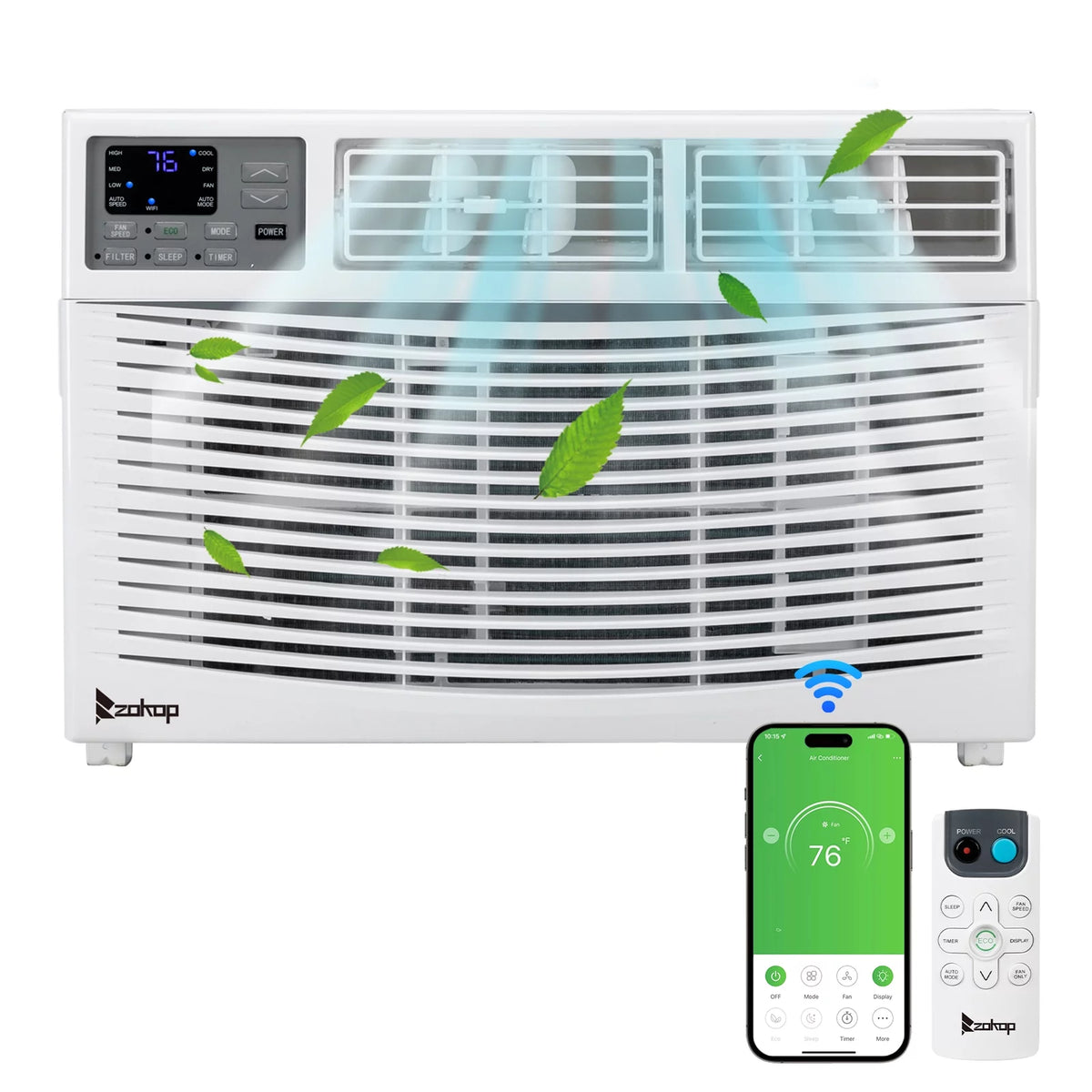 12000BTU 115V White Window-Mounted Air Conditioner with Remote Control Z60707