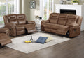 Dark Brown Leatherette Motion Sofa Loveseat 2pcs A975182