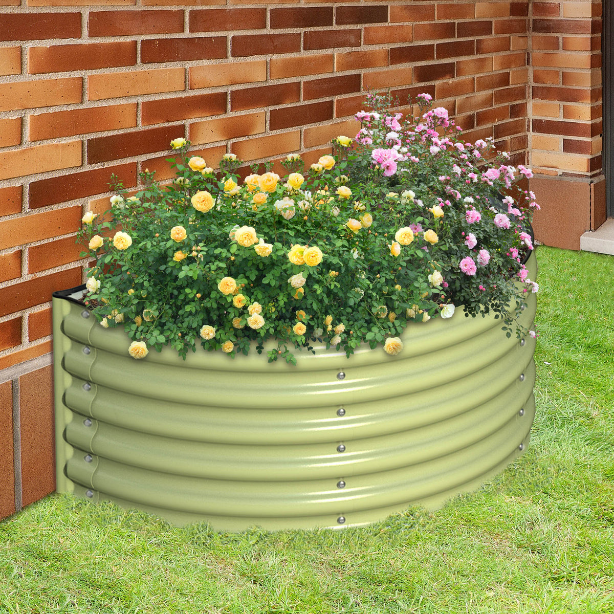 Sage Green Semi-circle Garden Bed M571606