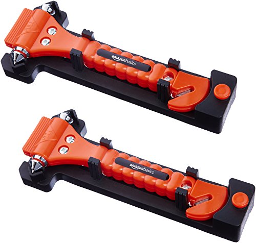 Emergency Seat Belt Cutter and Window Hammer Tool, 2 Pack A565