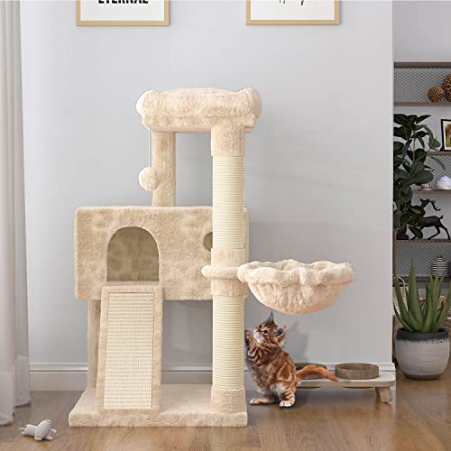 36 Inches Smoky Grey Cat Tree with Hammock C769