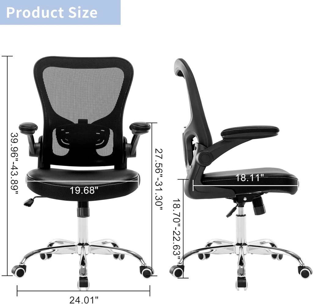 Black Mesh Ergonomic Office Chair with Armrests L35229