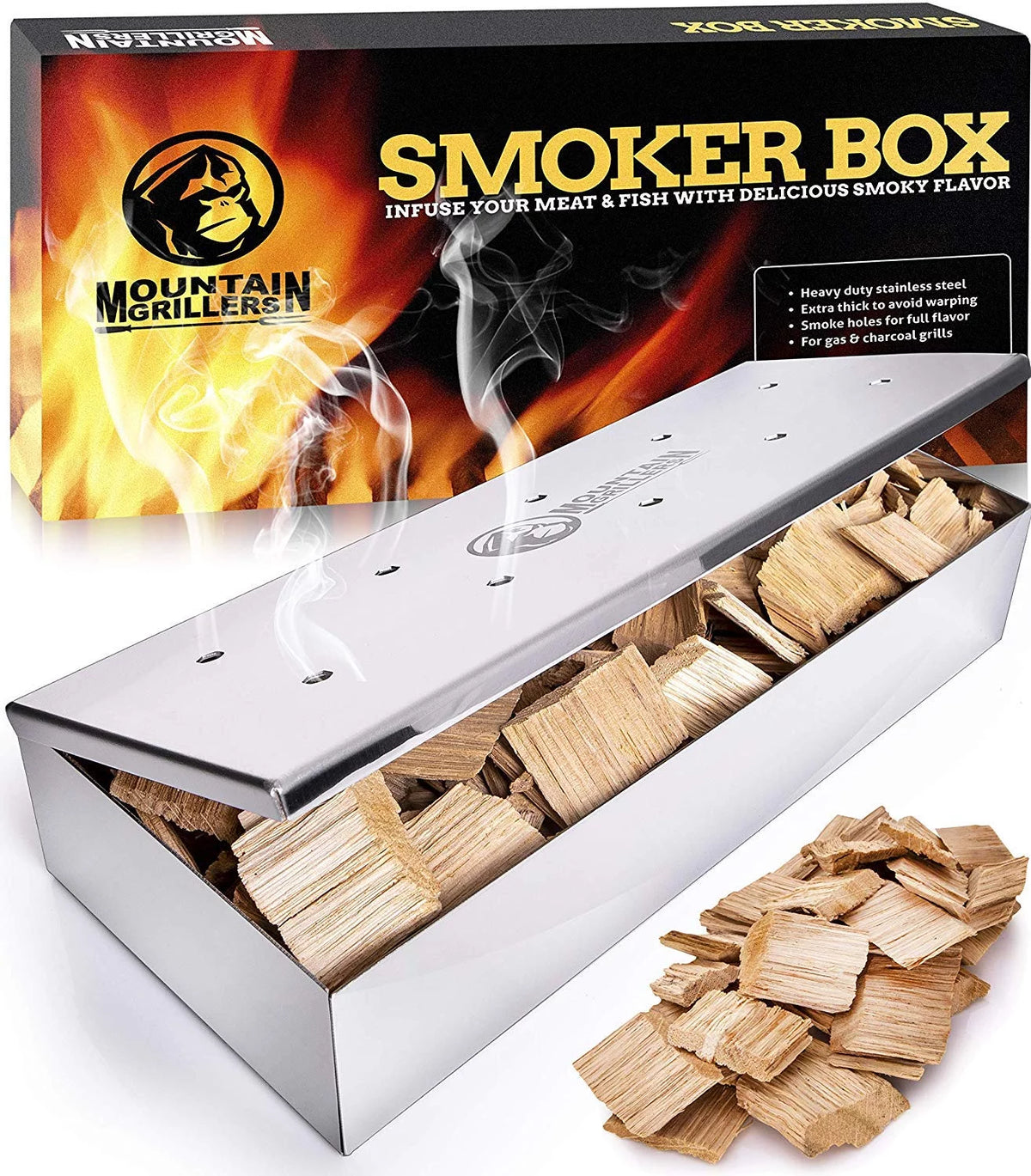Grill Smoker Box for Wood Chips C153
