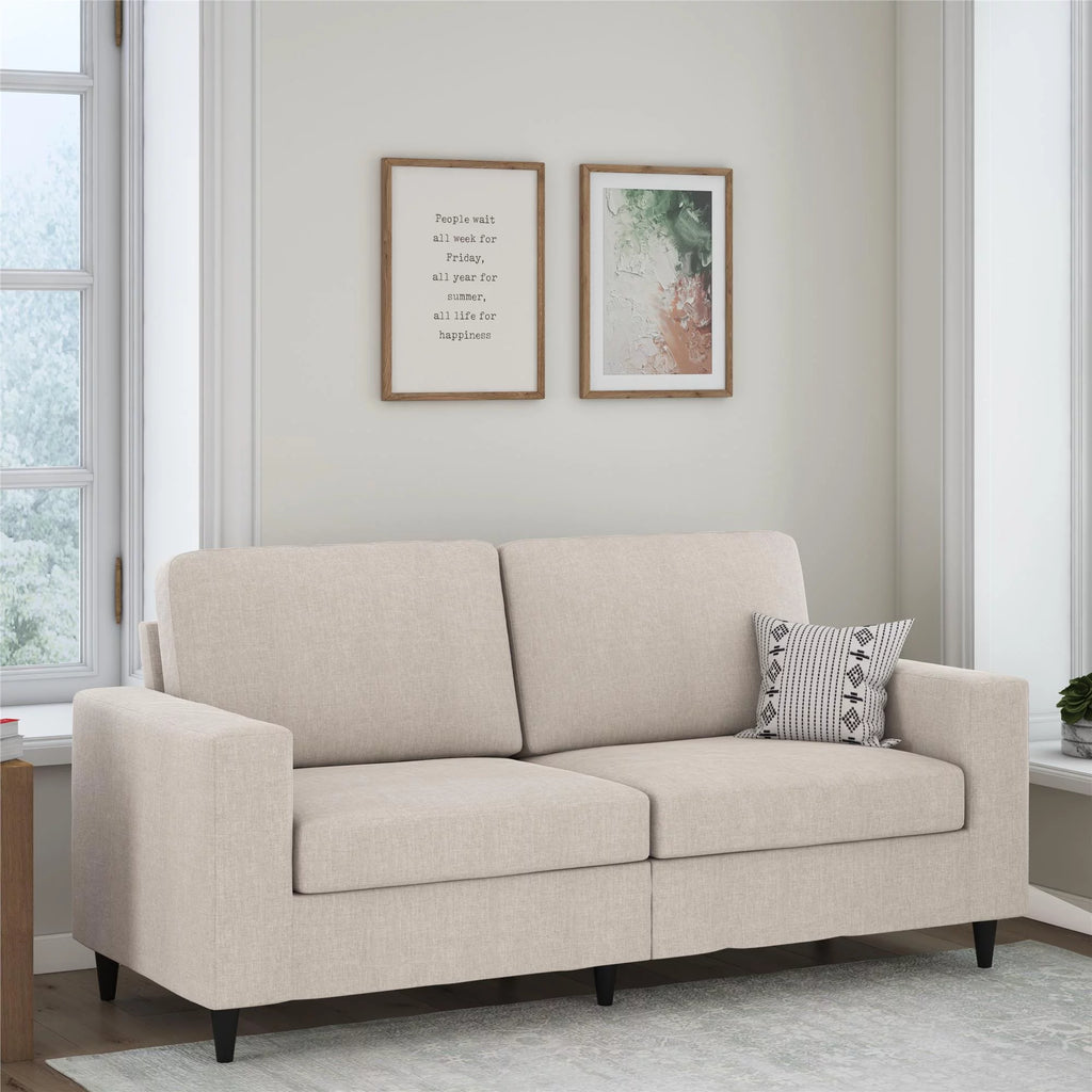 Gray Linen 3 Seater Sofa J664193