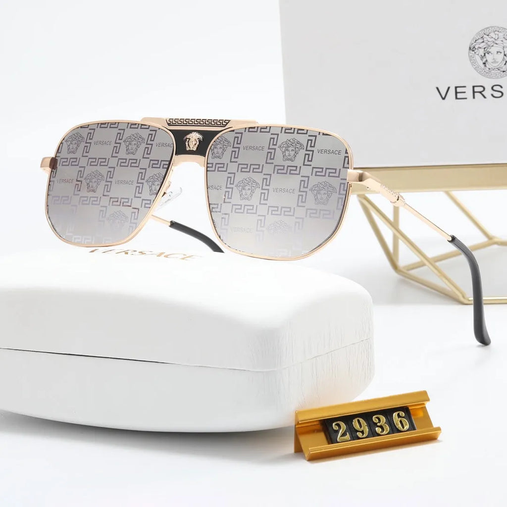 Round Stripe Printed Polarized Sunglasses V912609