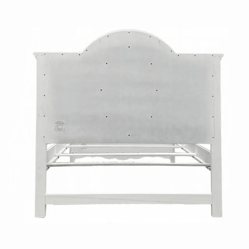 Wooden Full Bed with 2 Drawers in White X431889