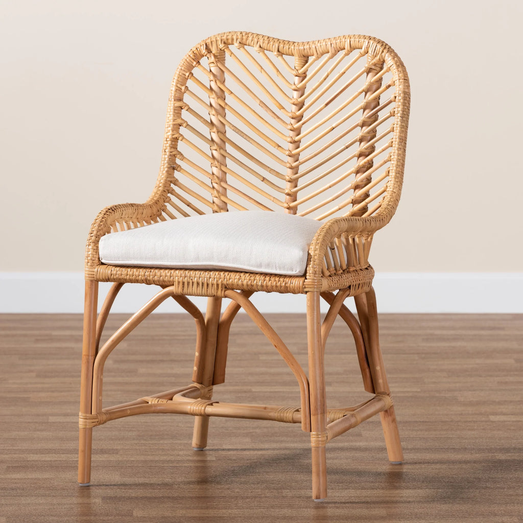 Natural Brown Rattan Dining Chair Q812926