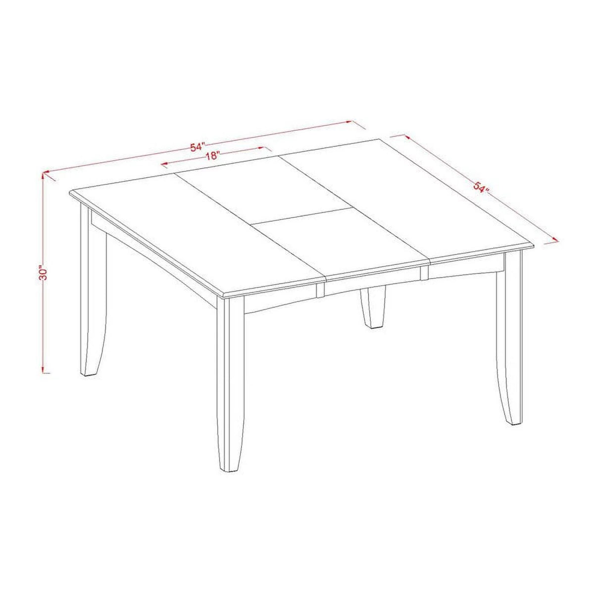 Modern Square Wood Dining Table in Saddle Brown M660356